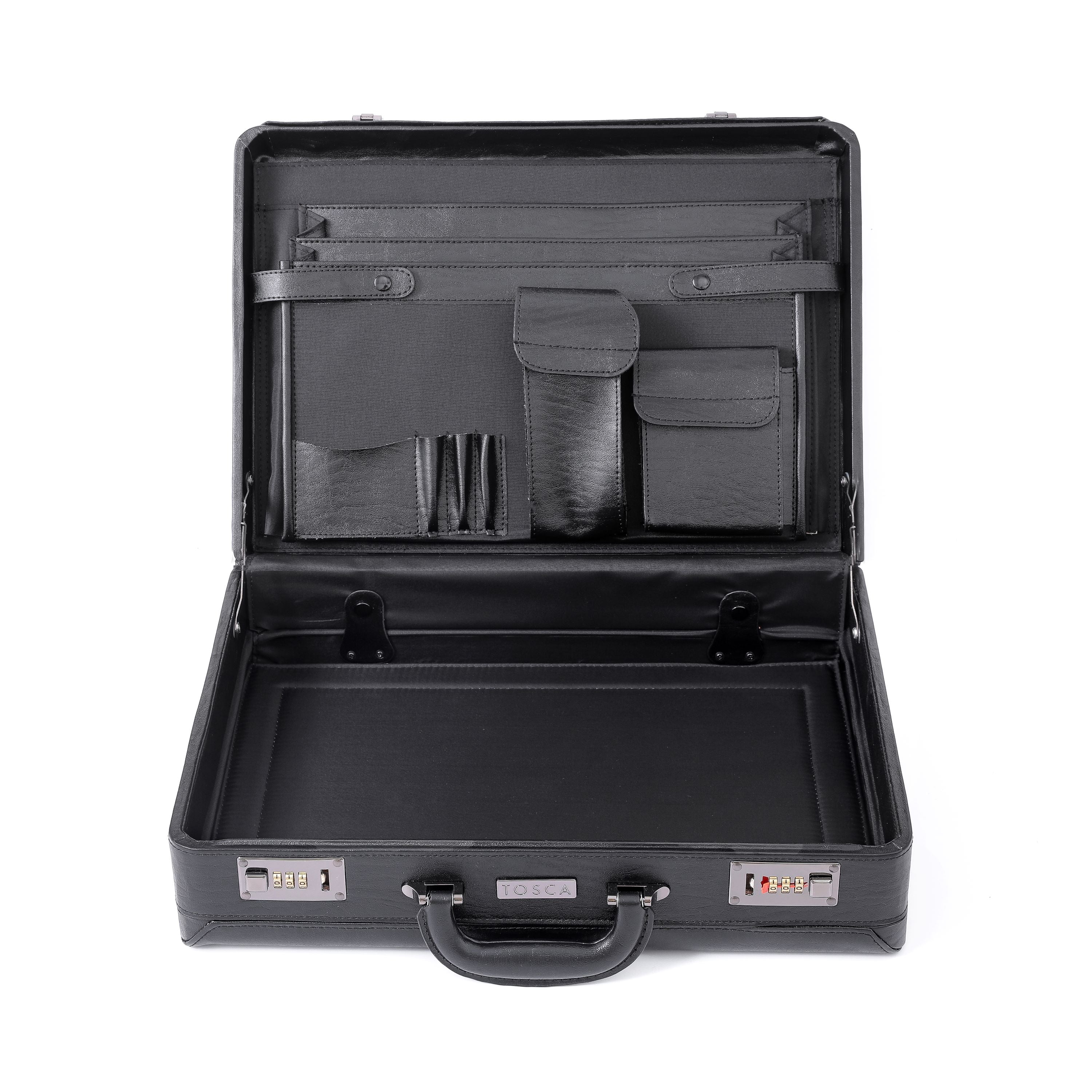 Tosca 46cm-Wide Black Attaché Case TCA2605 Black - Image 3