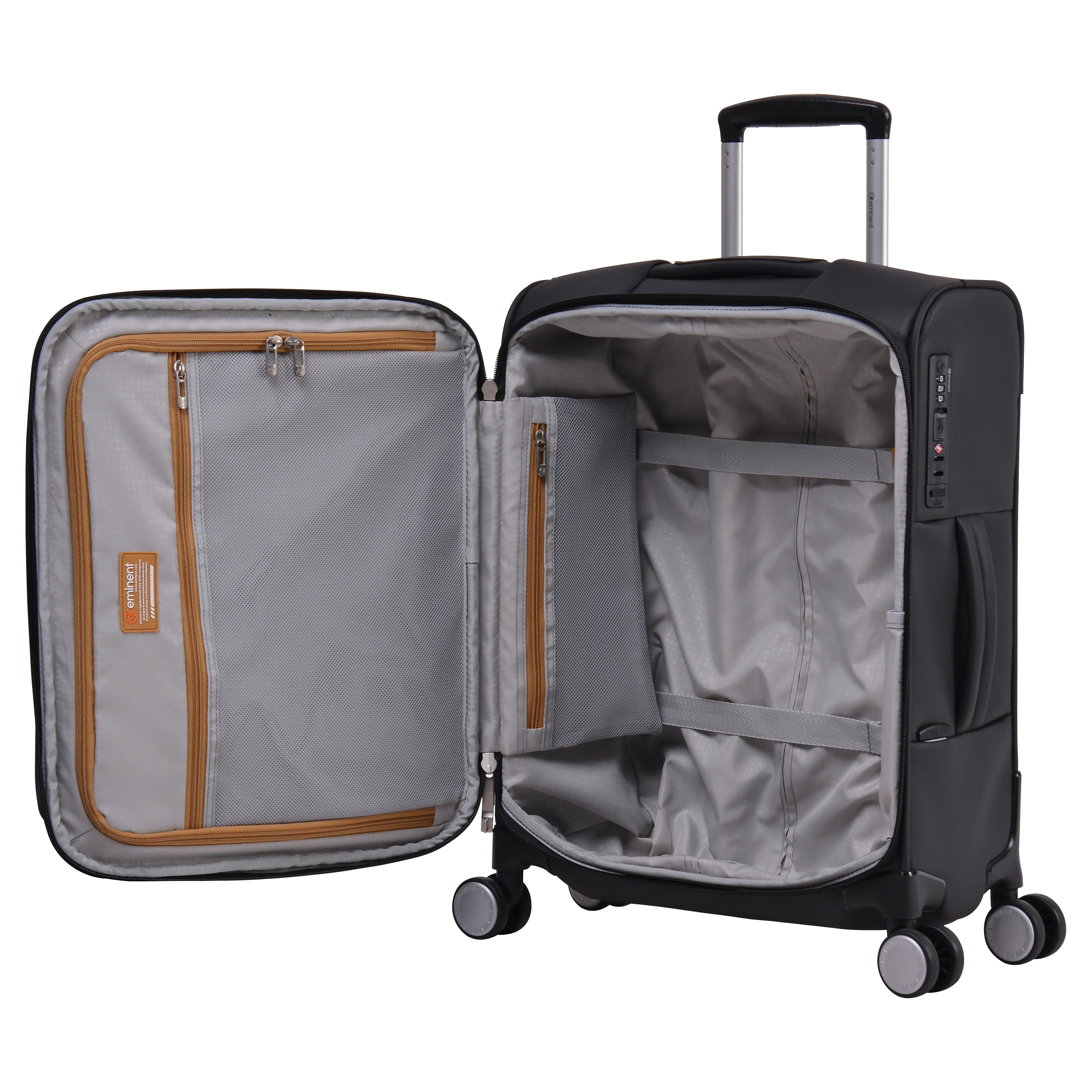 Eminent Softside - 55cm Carry On -Luxury Trolley Luggage S1880C Black - Image 6
