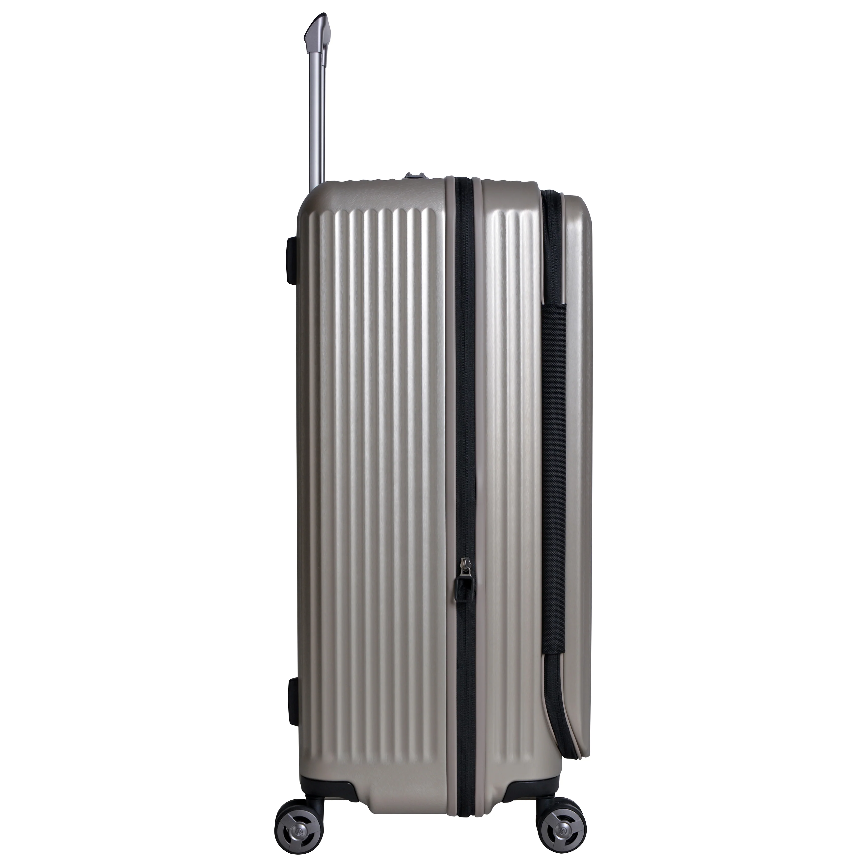 Eminent 76cm Checked Hard side Makrolon (Champagne) Top Lid front Opening design Trolley case KK50A - Image 3