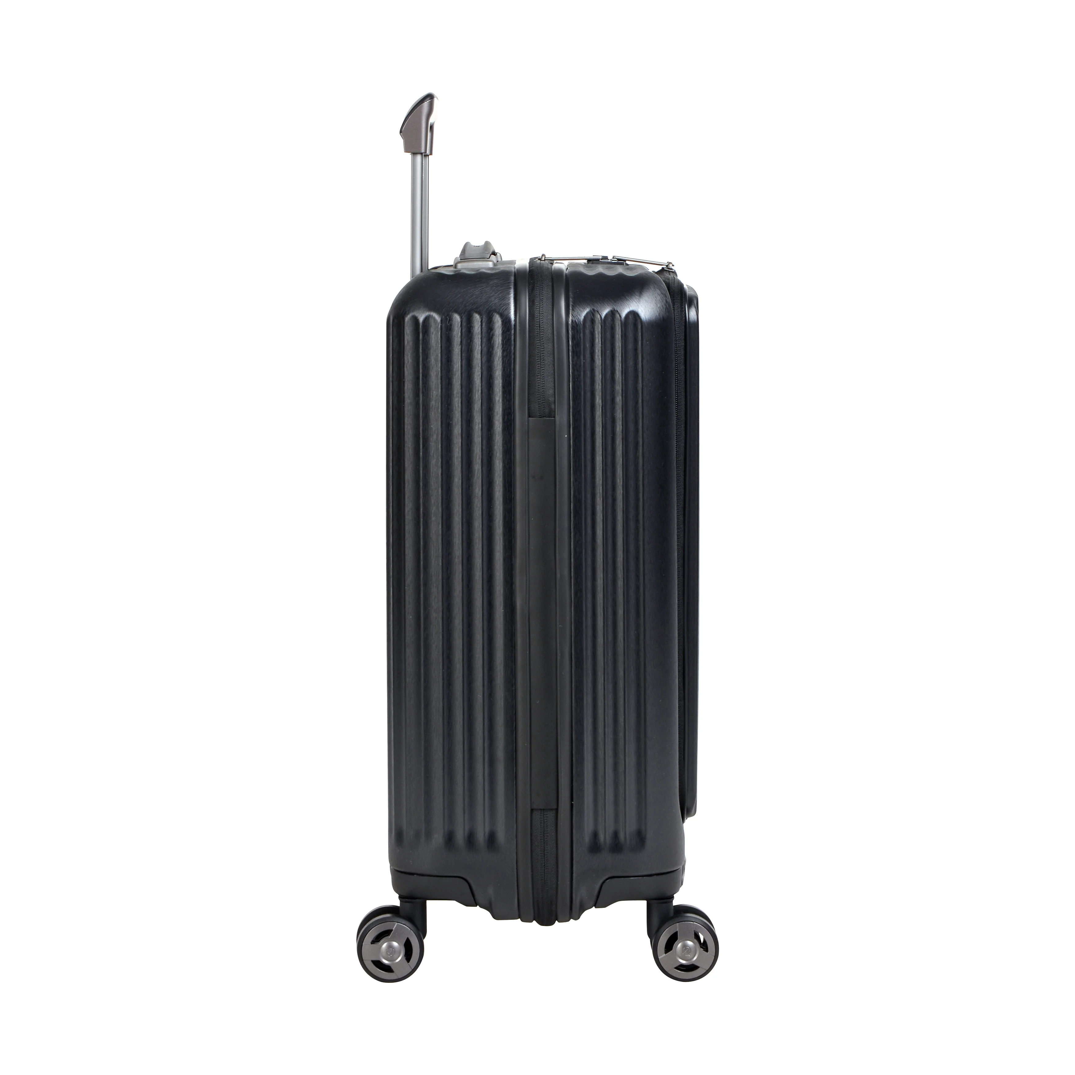 Eminent - Carry On 55cm - Black Top lid Front Opening design Hardside Small Trolley case with USB port KK50C - Image 4