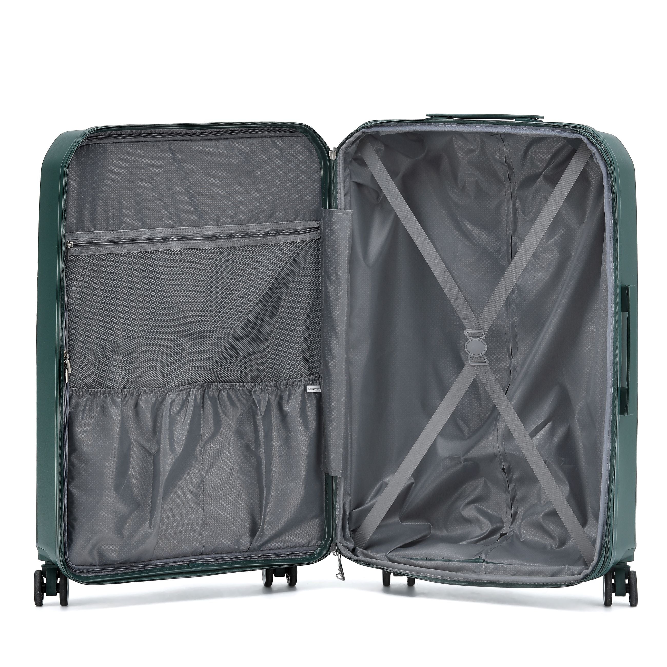 New Zealand Luggage Co Hauraki Collection 76cm Polypropylene trolley case NZ004A-Petrel Green - Image 2