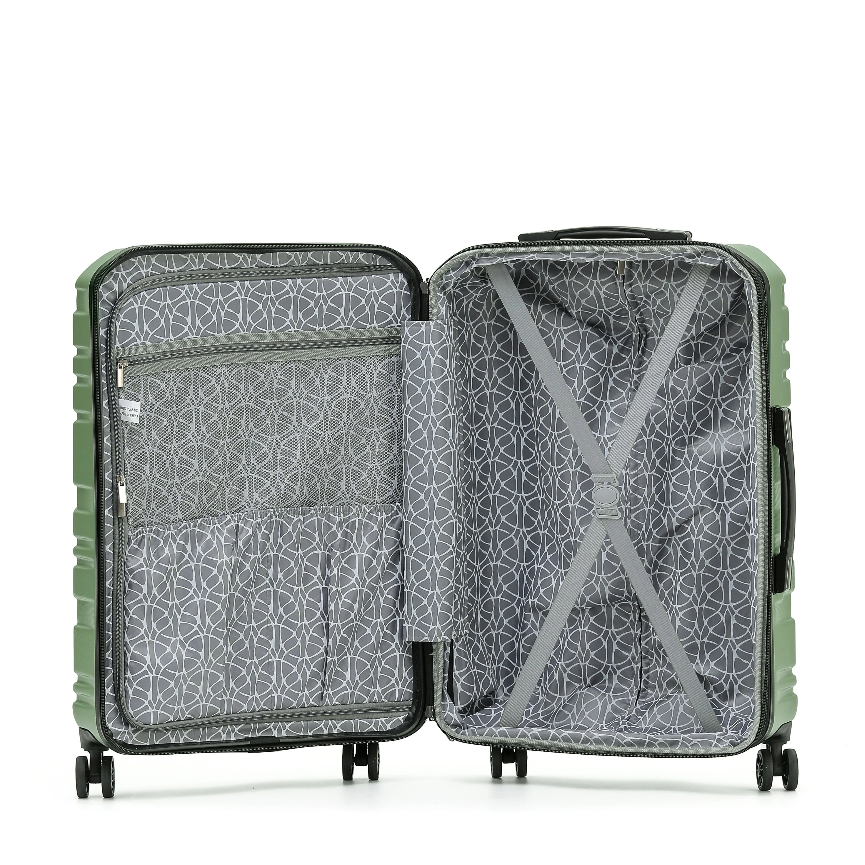 New Zealand Luggage Franz Josef Collection Hard side Trolley set 77cm/67cm SS604-Oil Green - Image 6