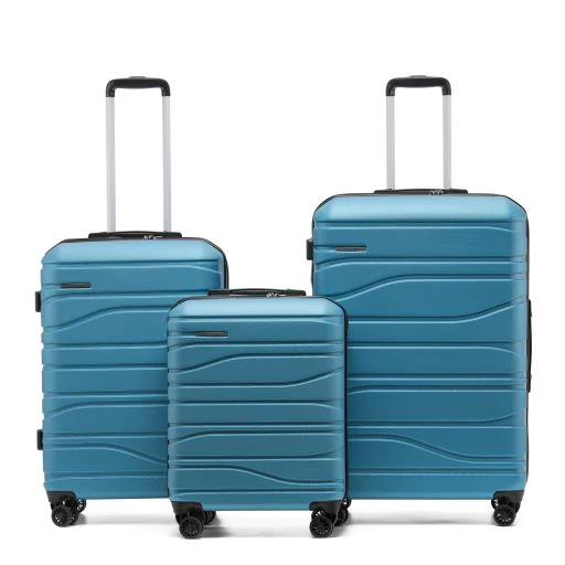 New Zealand Luggage Co - Checked 77cm Franz Josef Collection Trolley Luggage SS604A Lake Blue - Image 8