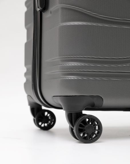 New Zealand Luggage Co - Checked 67cm Franz Josef Medium Trolley Case SS604B-Charcoal - Image 6