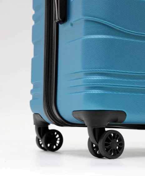 New Zealand Luggage Co - Checked 67cm Lake Blue - Franz Josef Medium Trolley Case SS604B - Image 6