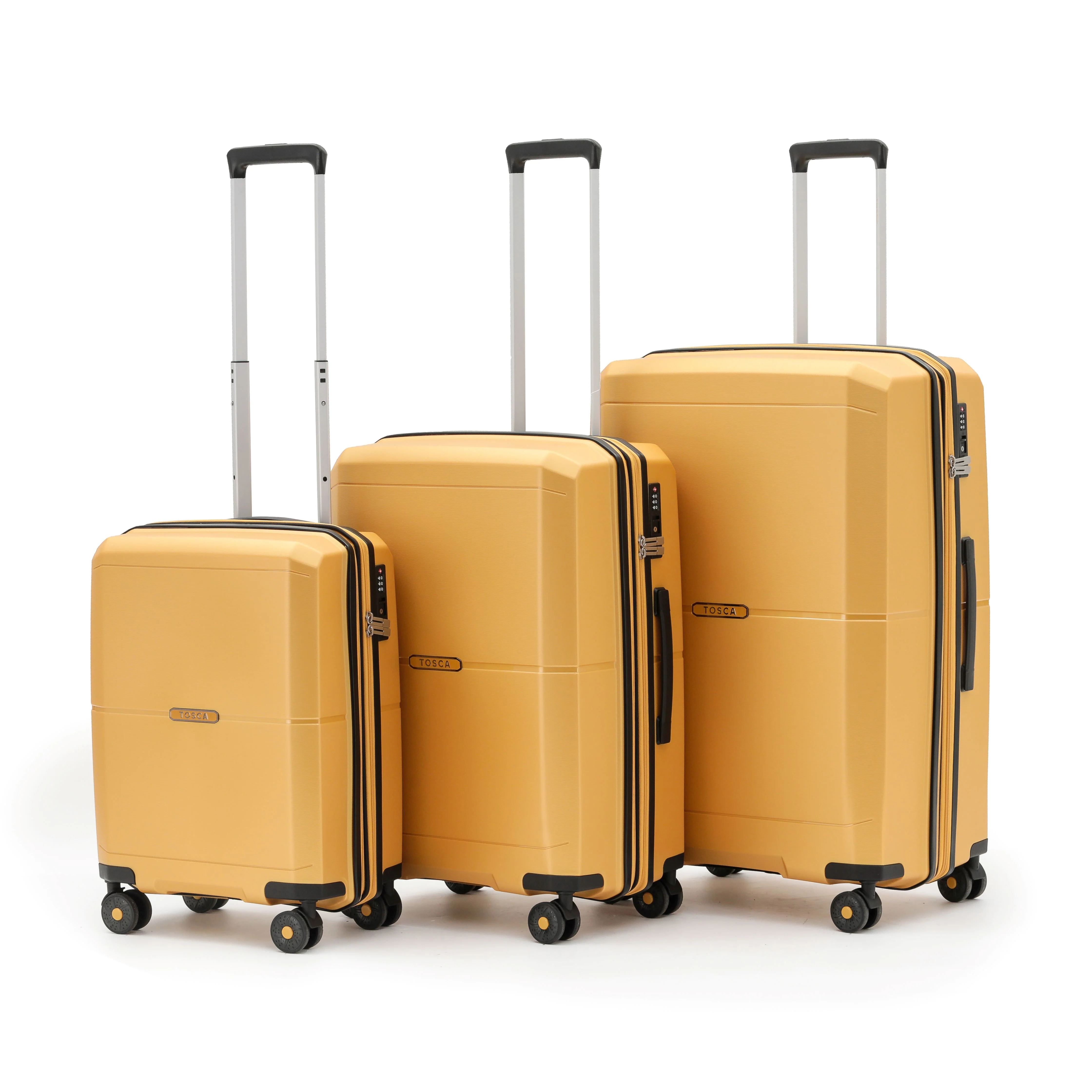 Tosca 52cm-H Globetrotter Collection carry-on polypropylene trolley TCA575C-Gold - Image 5