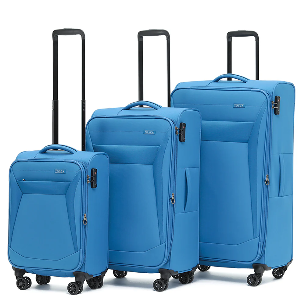 Tosca 53cm-H Aviator 2.0 soft-side carry-on trolley luggage TCA805C Bjorn Blue - Image 6