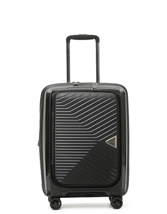 Tosca 55cm Space-X Collection Polypropylene Top-Lid opening Carry-on luxury trolley case TCA100C Black - Image 3
