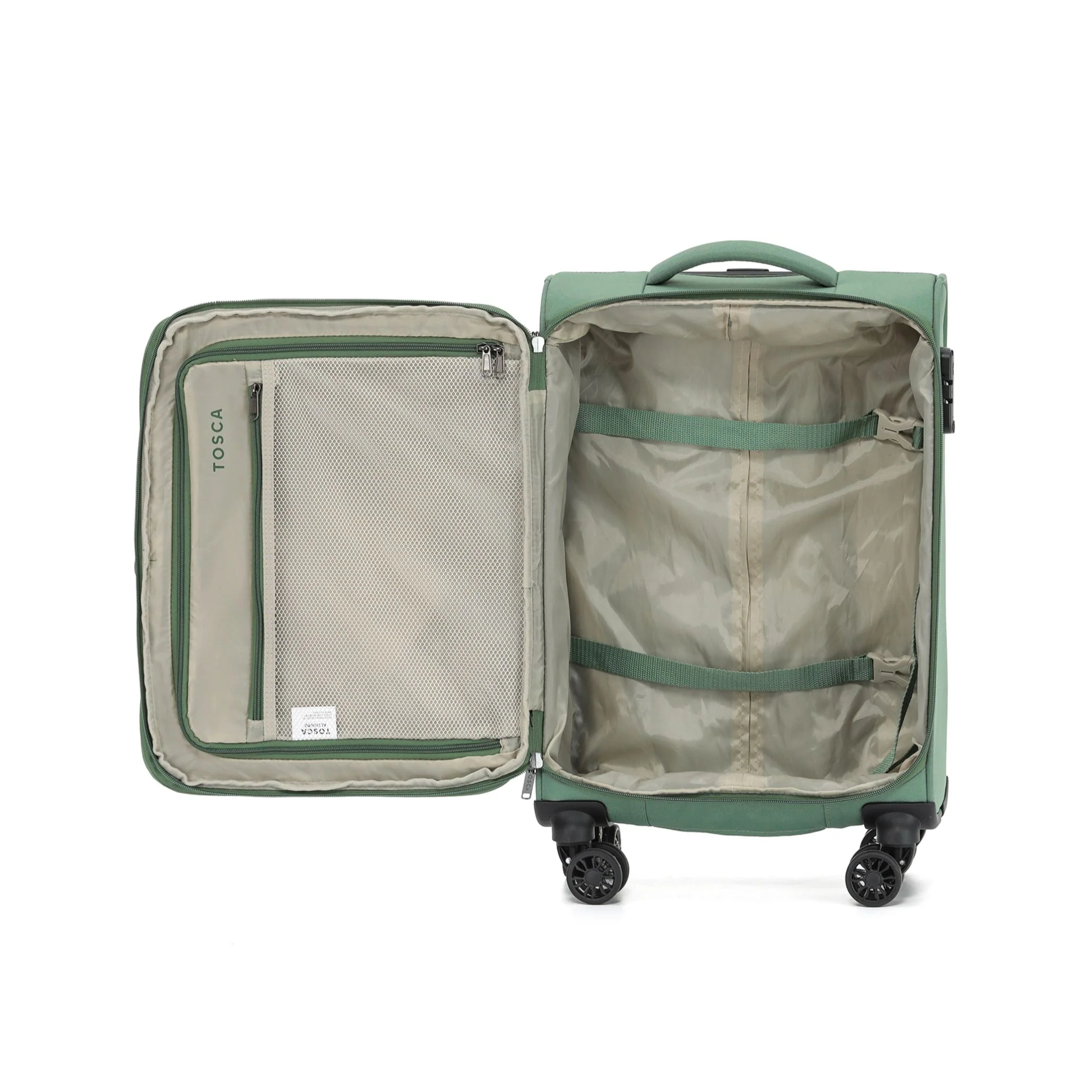 Tosca Altitude Collection 55cm Softside carry-on four-wheel trolley cases TCA188C-Ivy - Image 2