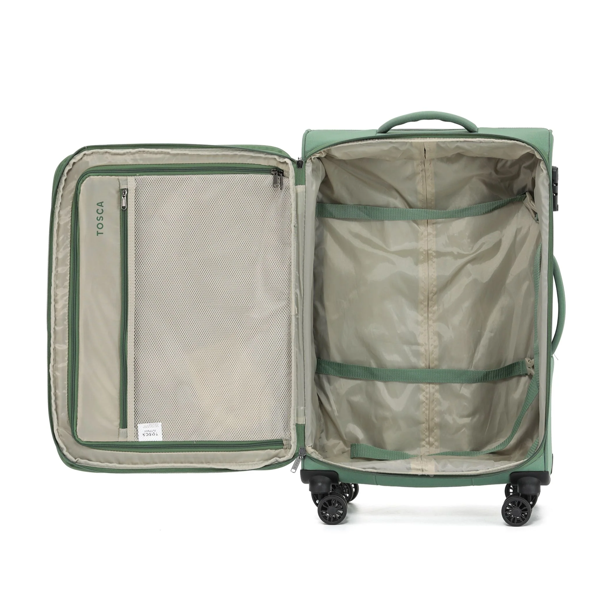 Tosca Altitude Collection 66cm Softside checked four-wheel trolley cases TCA188B-Ivy - Image 3