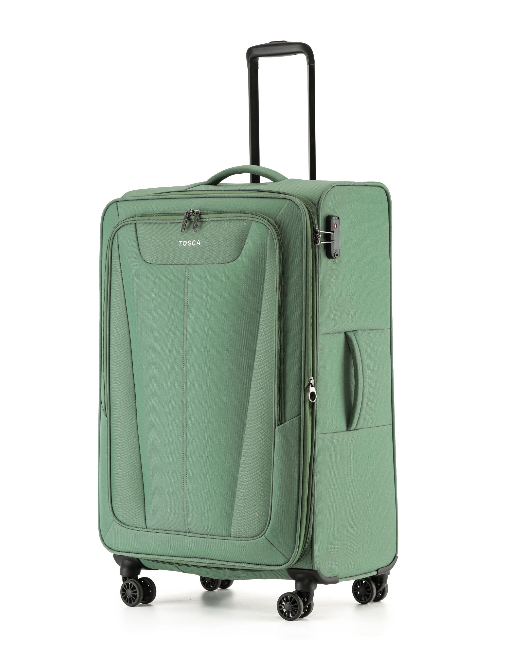 Tosca Altitude Collection 78cm Large Softside checked four-wheel trolley cases TCA188A-Ivy - Image 2