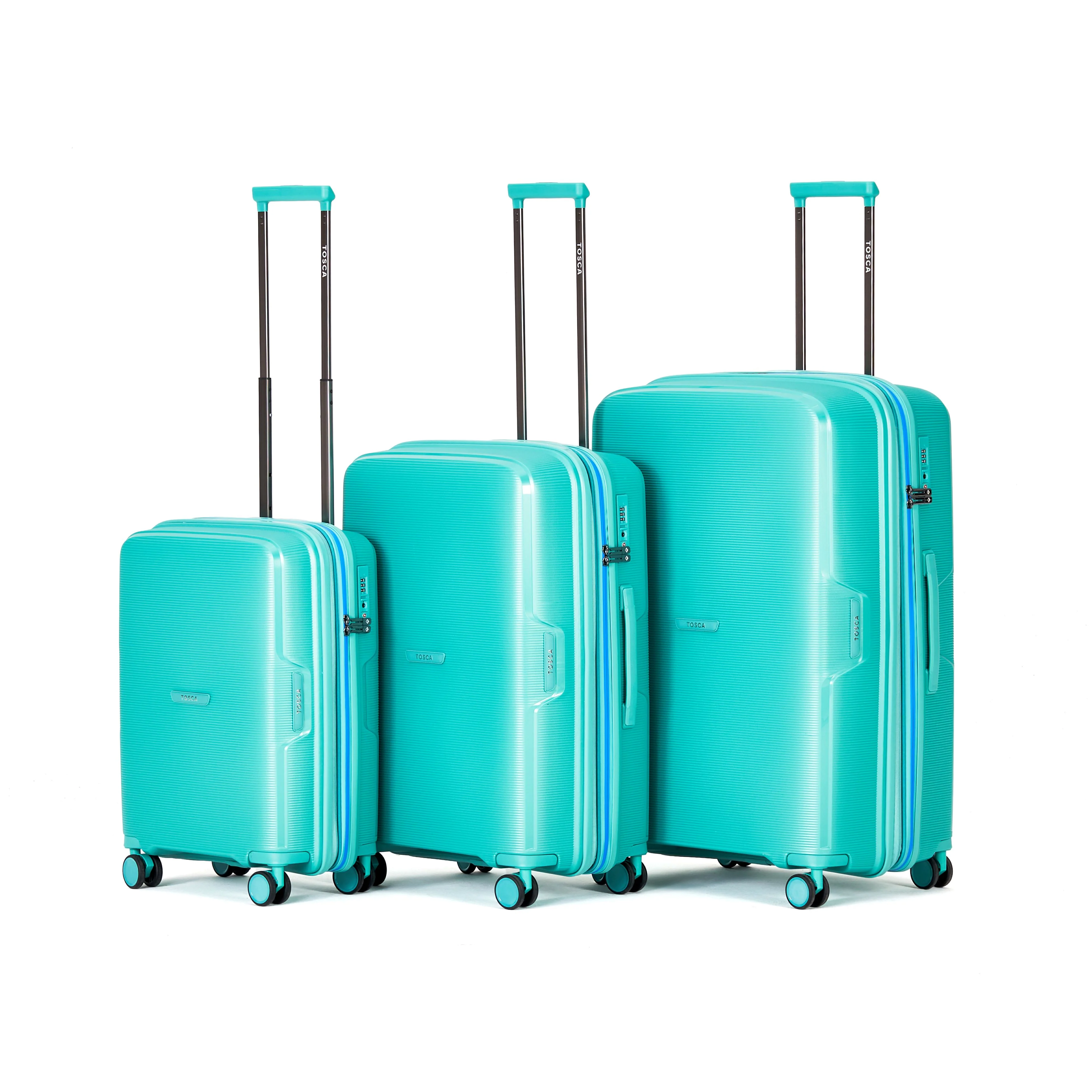 Tosca Bel Air Collection 54cm-H Luxury Polypropylene Carry-on trolley case TCA510C-Teal - Image 5