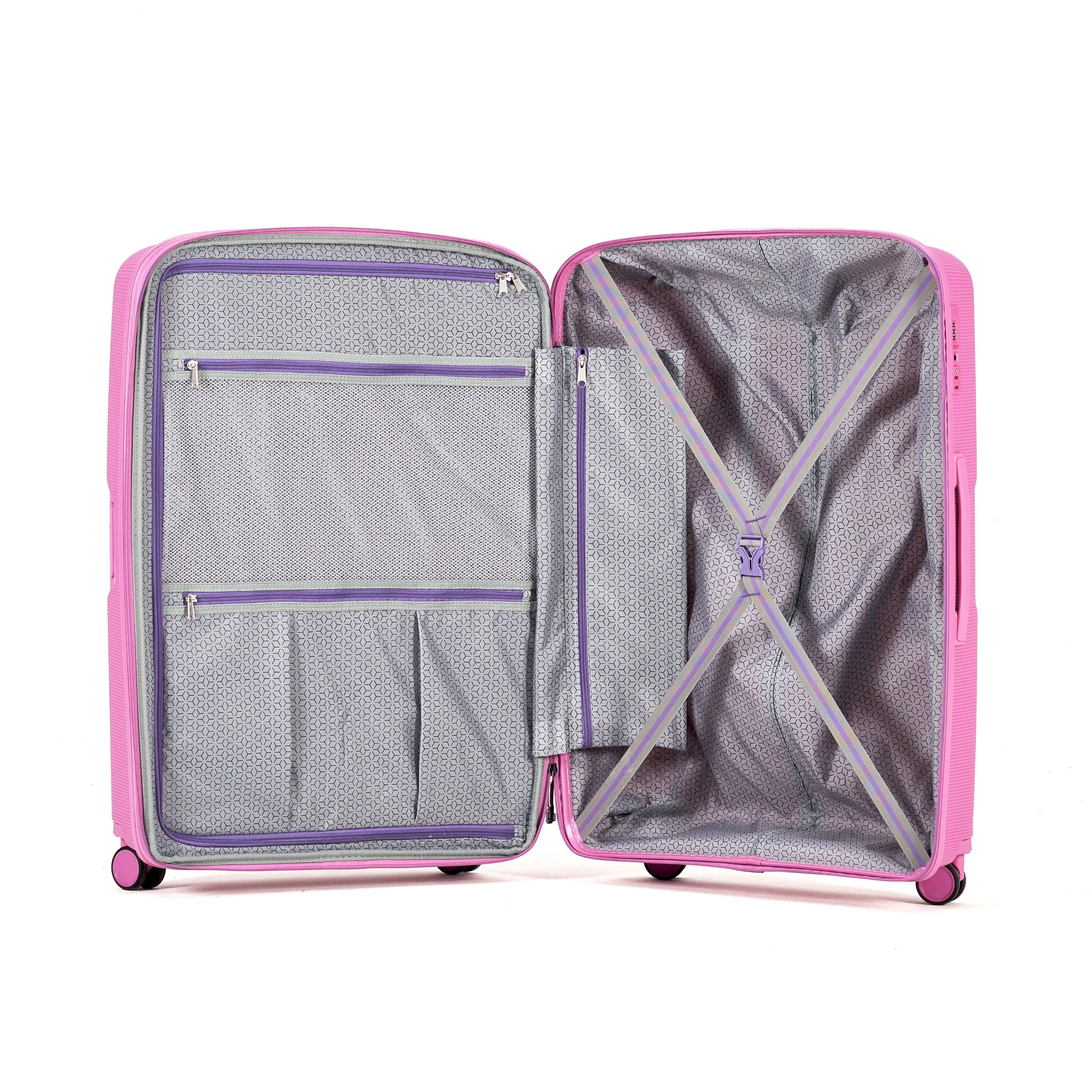 Tosca Bel-Air Collection Polycarbonate luxury Trolley cases-Full set 76/66/54cm TCA510-Pink set - Image 4