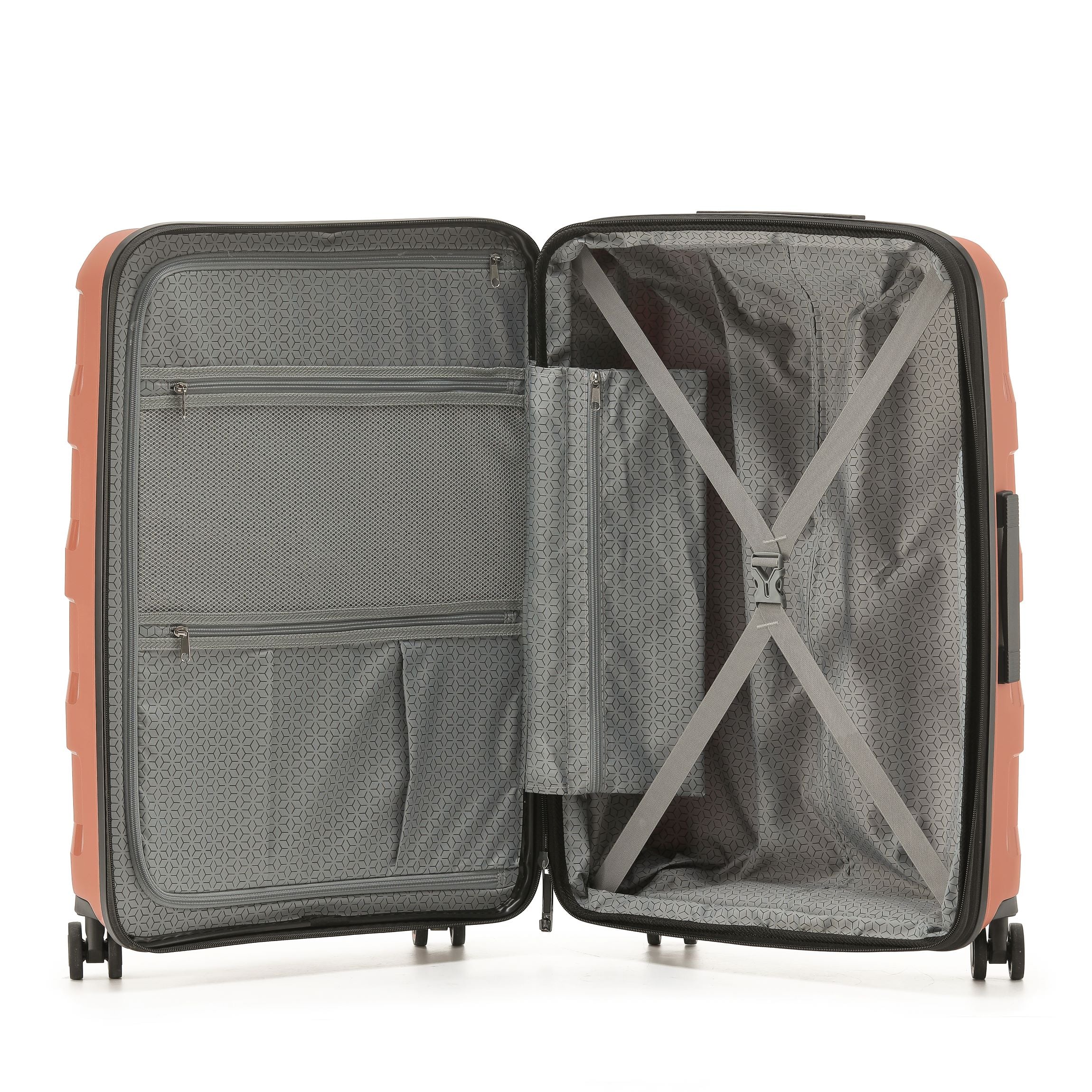 Tosca Comet Collection 67cm Polypropylene hard side 4-wheel trolley case TCA200B-Mocha - Image 3
