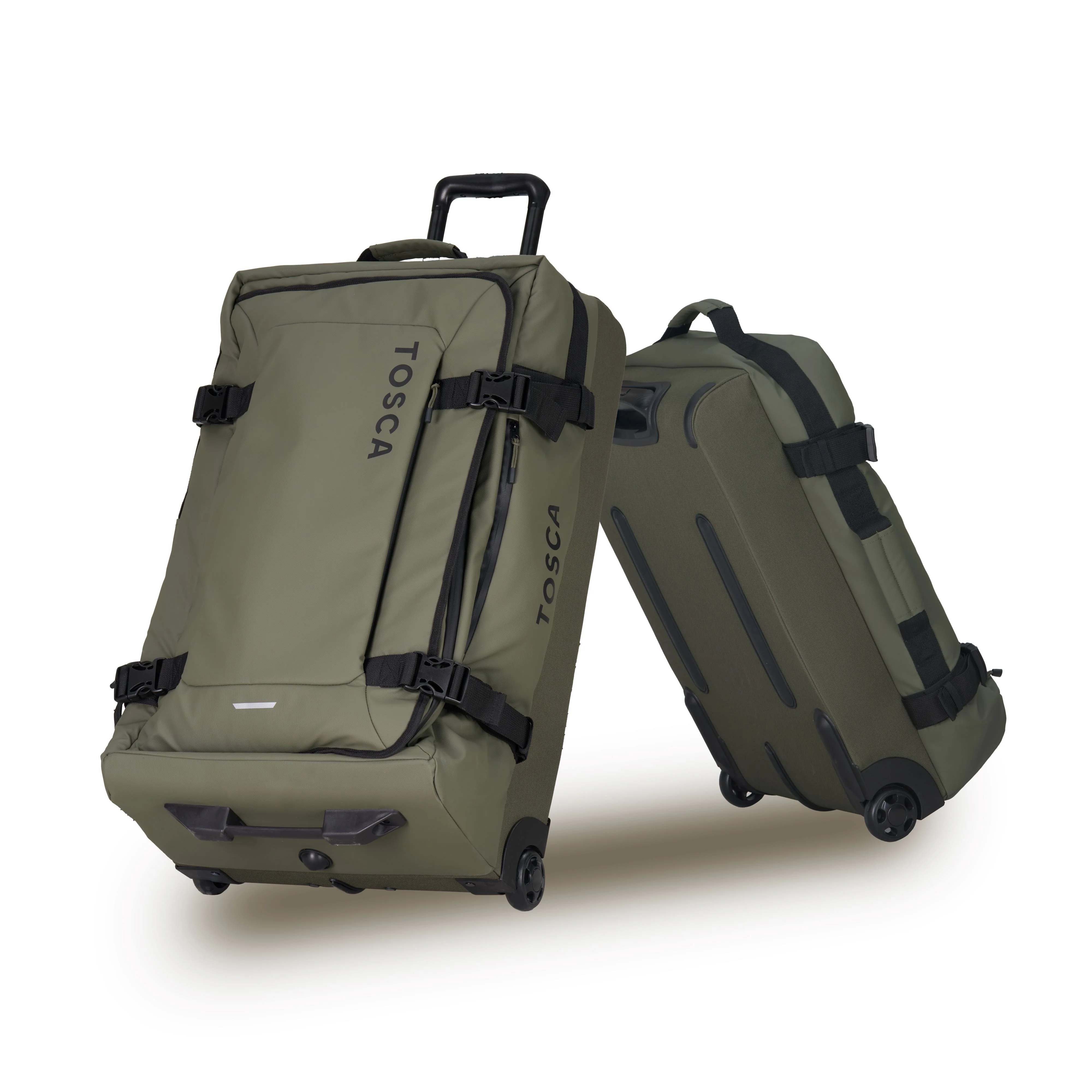 Tosca Delta Collection 2-Wheel Stand up 2-pce Set Travel Bags TCA970-60cm/70cm Khaki - Image 4