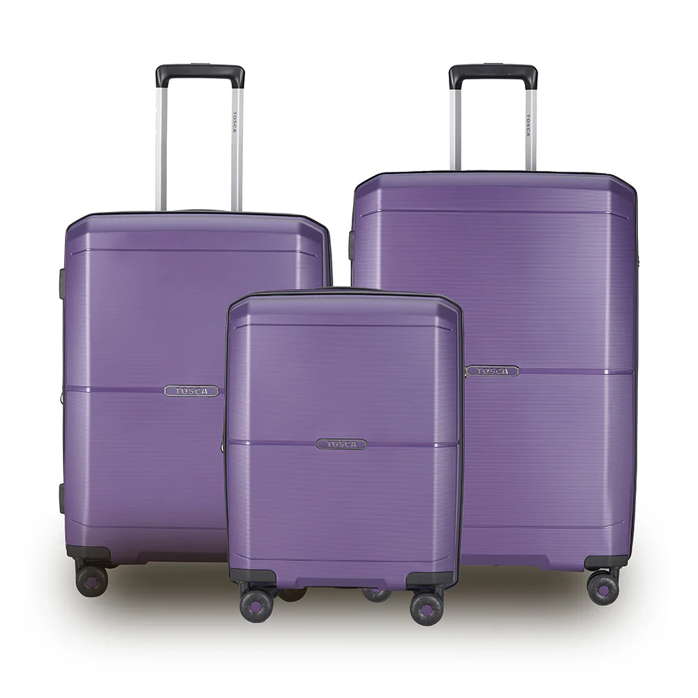 Tosca Globetrotter Collection 52cm Hard side polypropylene carry-on TCA575C-Purple - Image 5