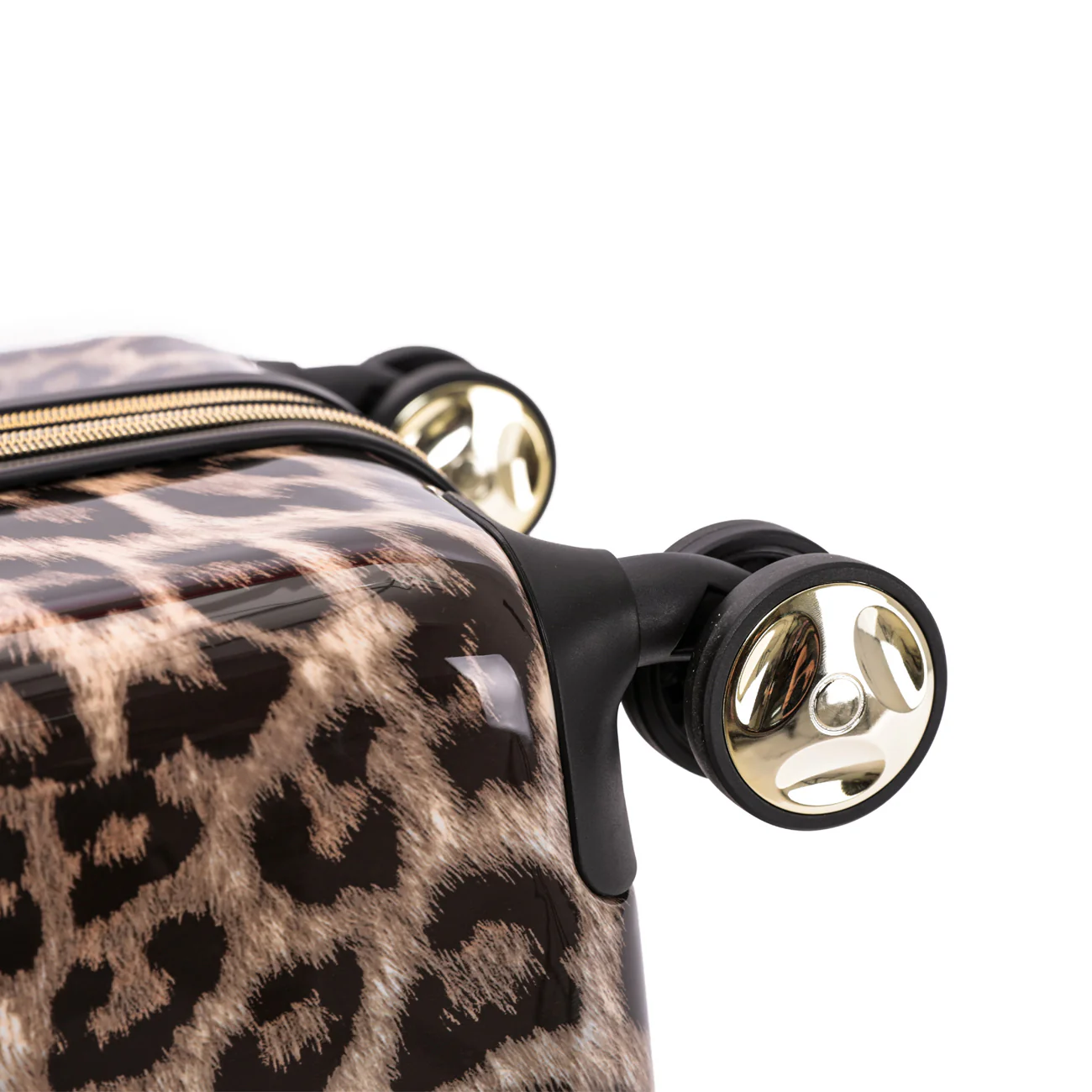 Tosca Checked Hard Side Leopard Collection 67cm Polycarbonate Trolley Suitcase TCA111B - Image 5