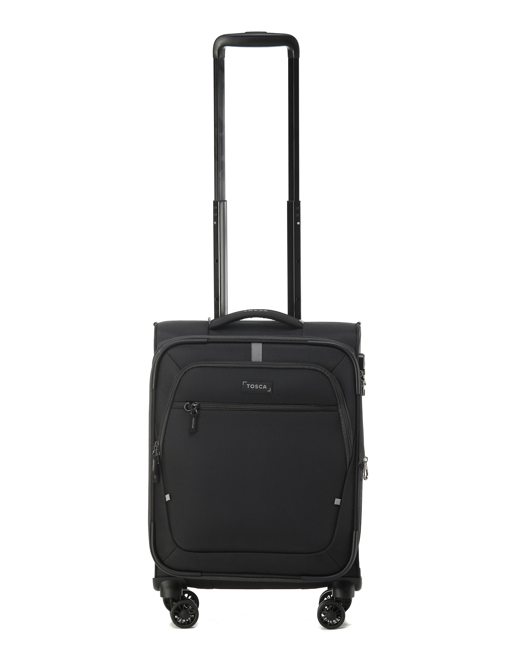 Tosca Luna-Lite Collection 52cm Softside carry-on four wheel trolley case TCA234C-Black/Grey - Image 2