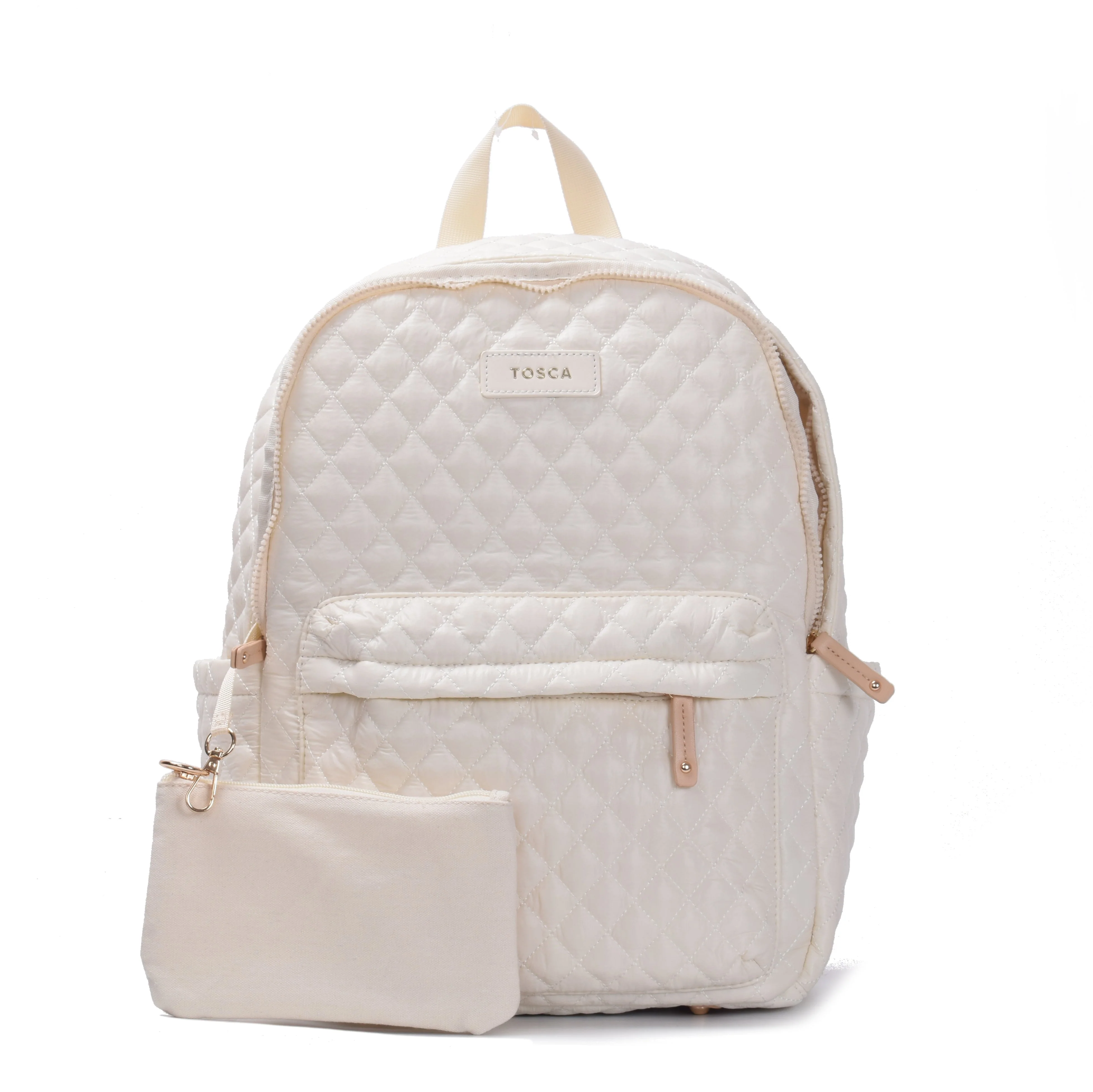 Tosca Metro Collection fashion quilted Backpack MET981-Mushroom - Image 5