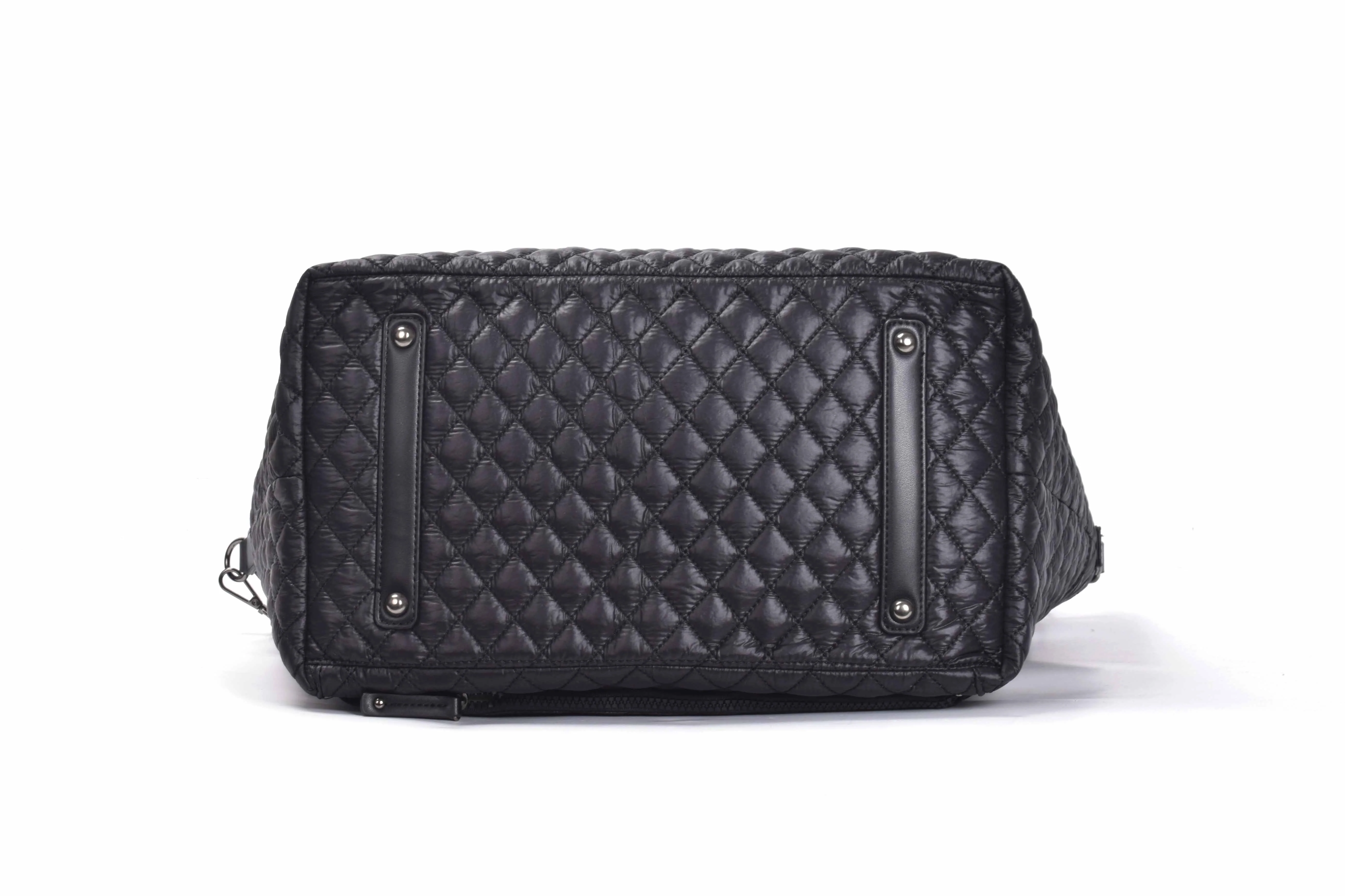 Tosca Metro Collection fashion quilted large travel tote MET980-Black - Image 3