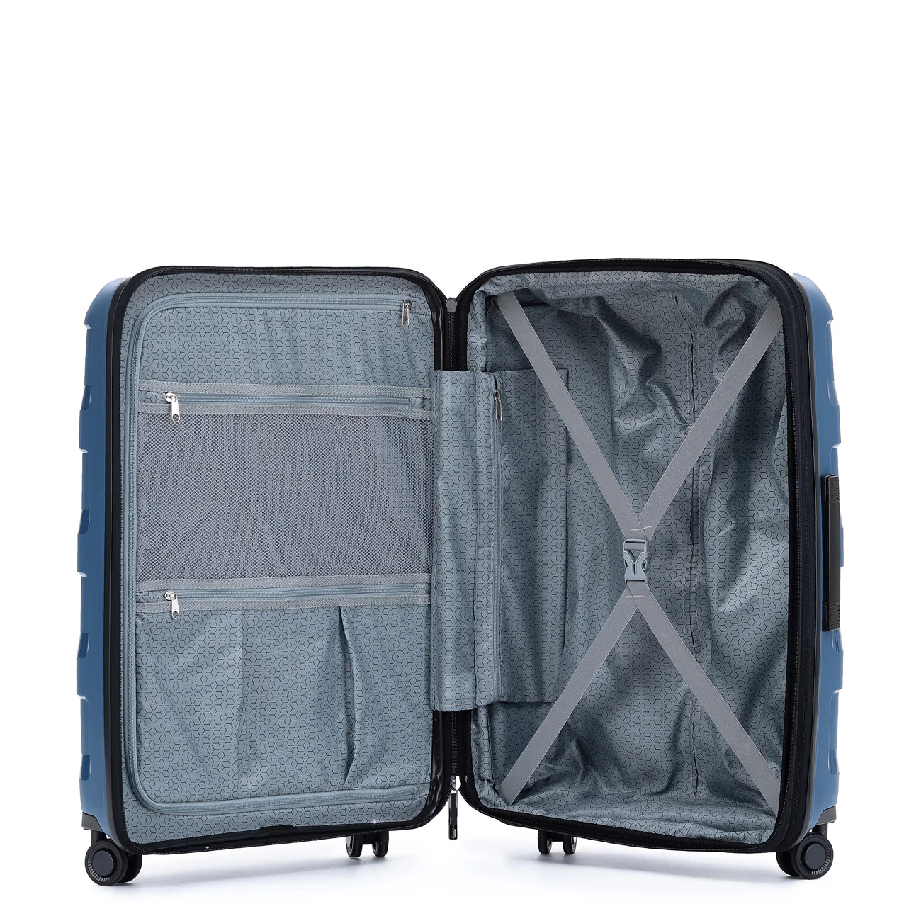 Tosca 55cm Storm Blue Comet Polypropylene Hard side carry-on Trolley Case TCA200C - Image 5