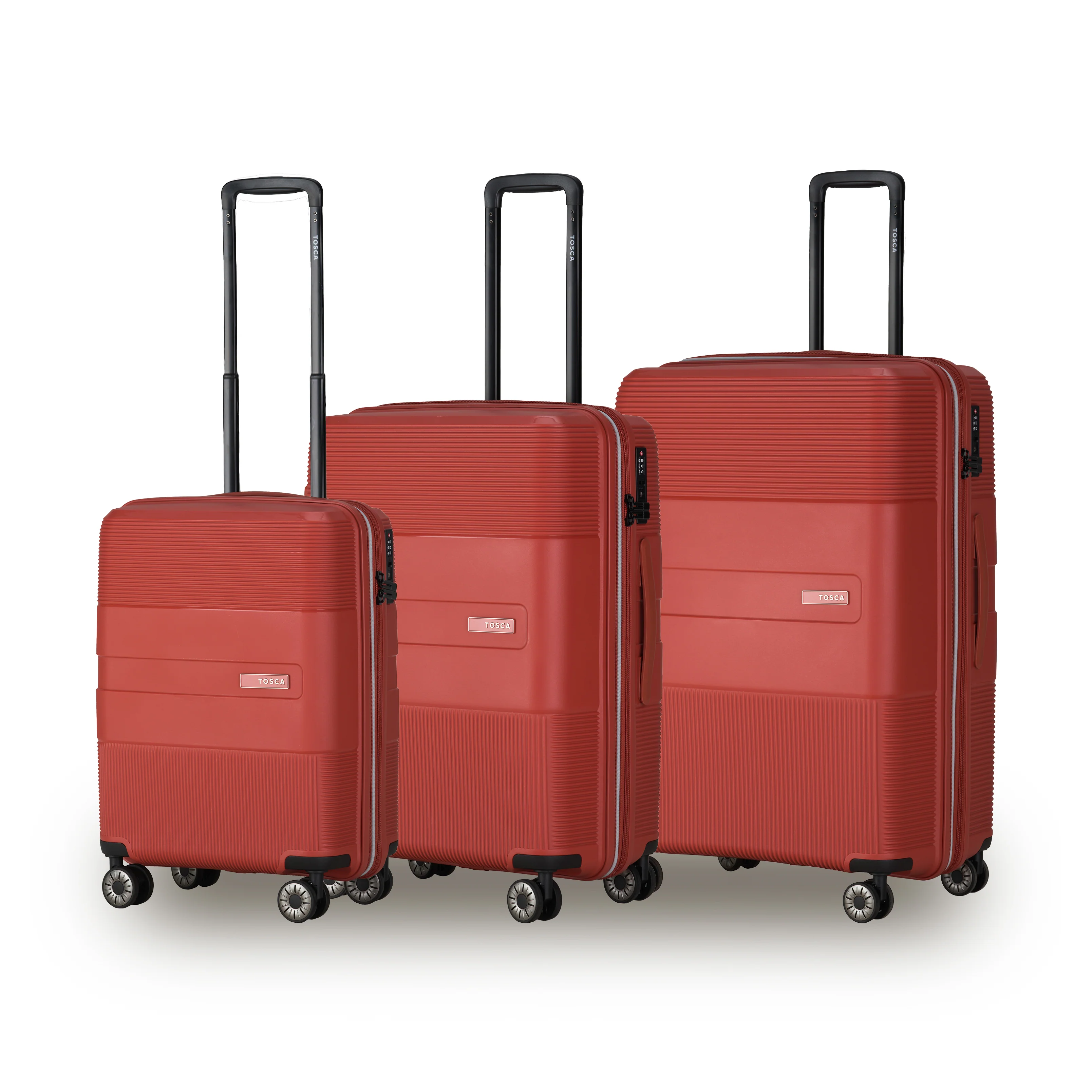 Tosca Orion Collection 55cm-H Carry-on Polypropylene hard side trolley case TCA827C-Rust - Image 5