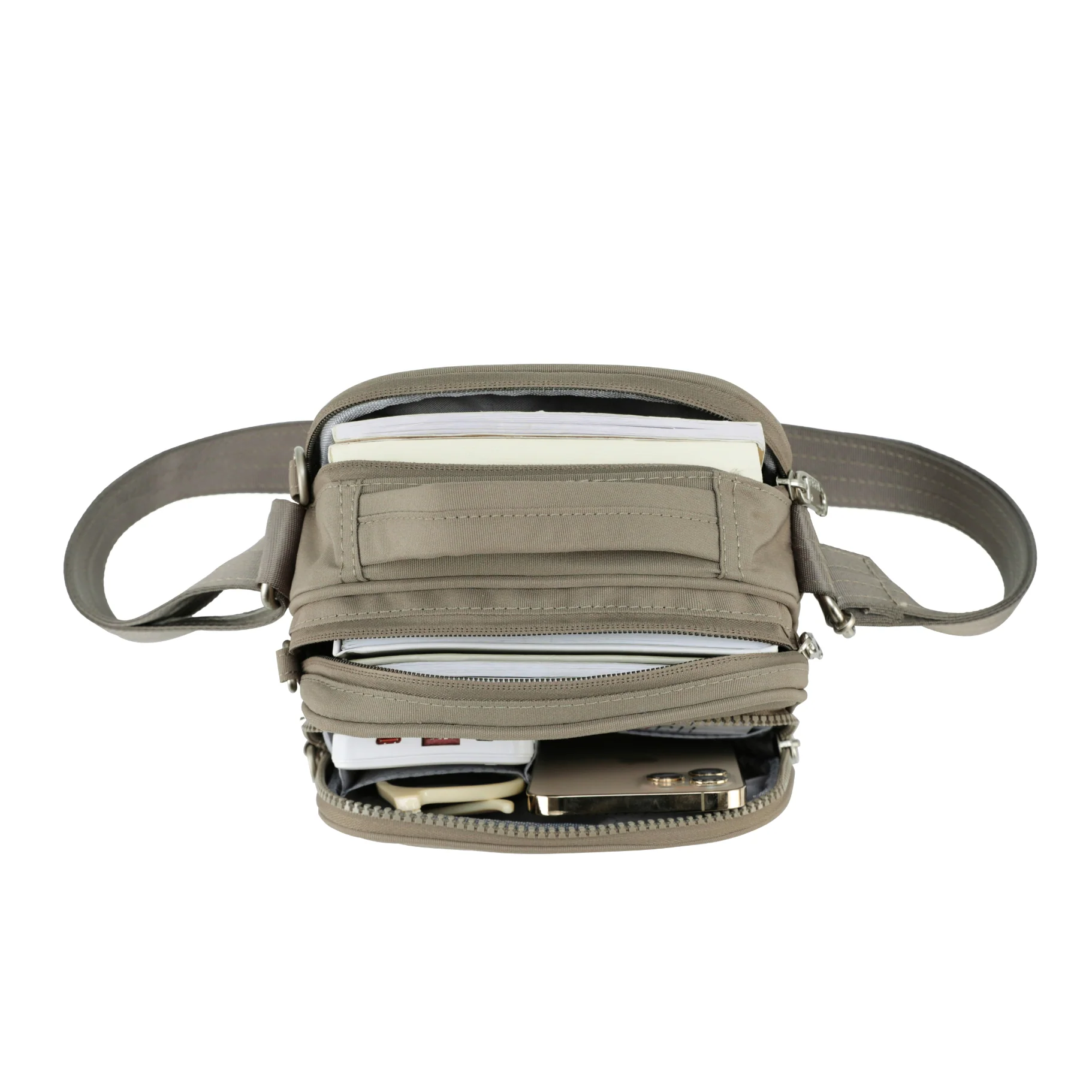 Tosca Slash Proof Anti-theft cross bag shoulder bag TCA984-Taupe - Image 3