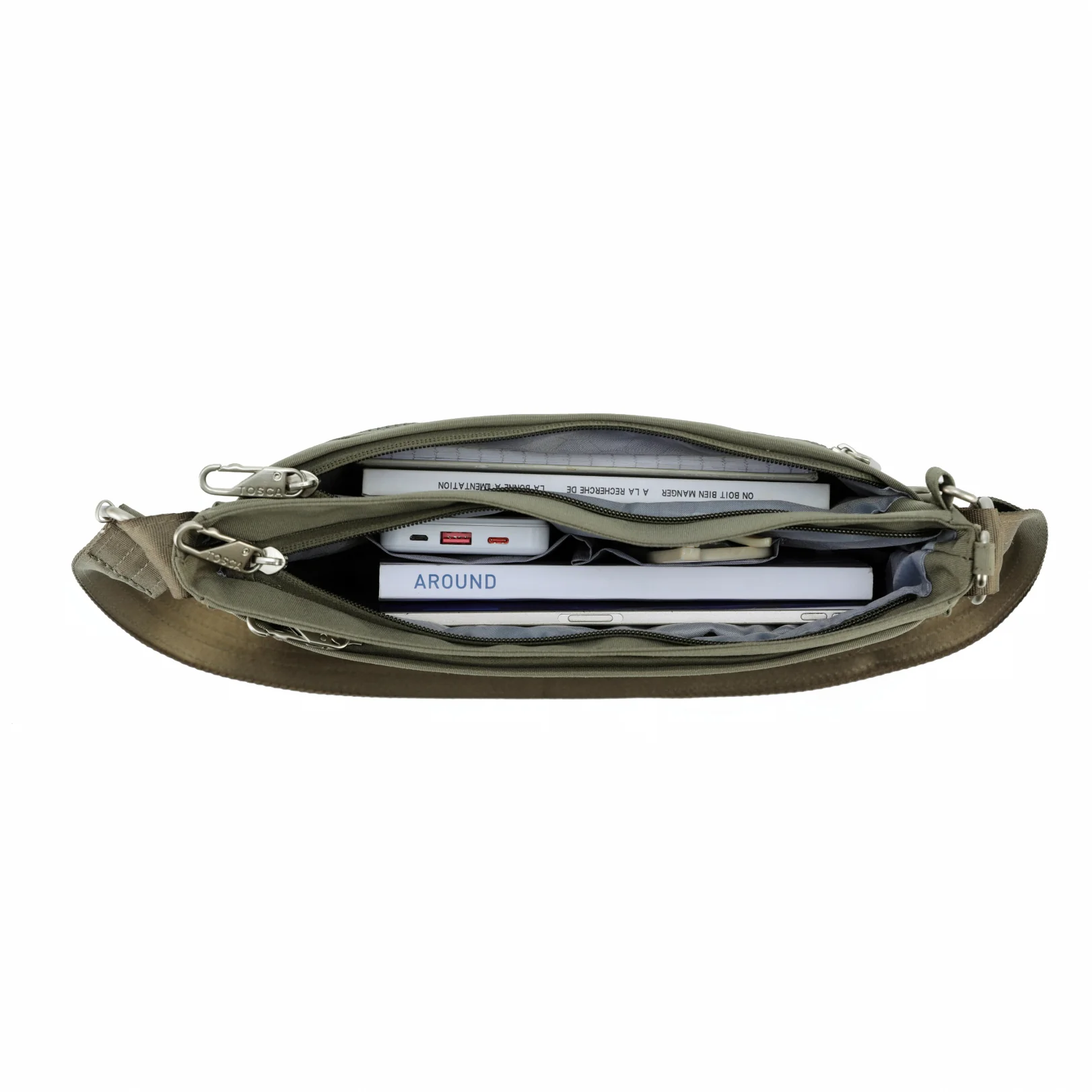 Tosca Slash Proof Anti-Theft Cross Body Shoulder Bag TCA983-Khaki - Image 3