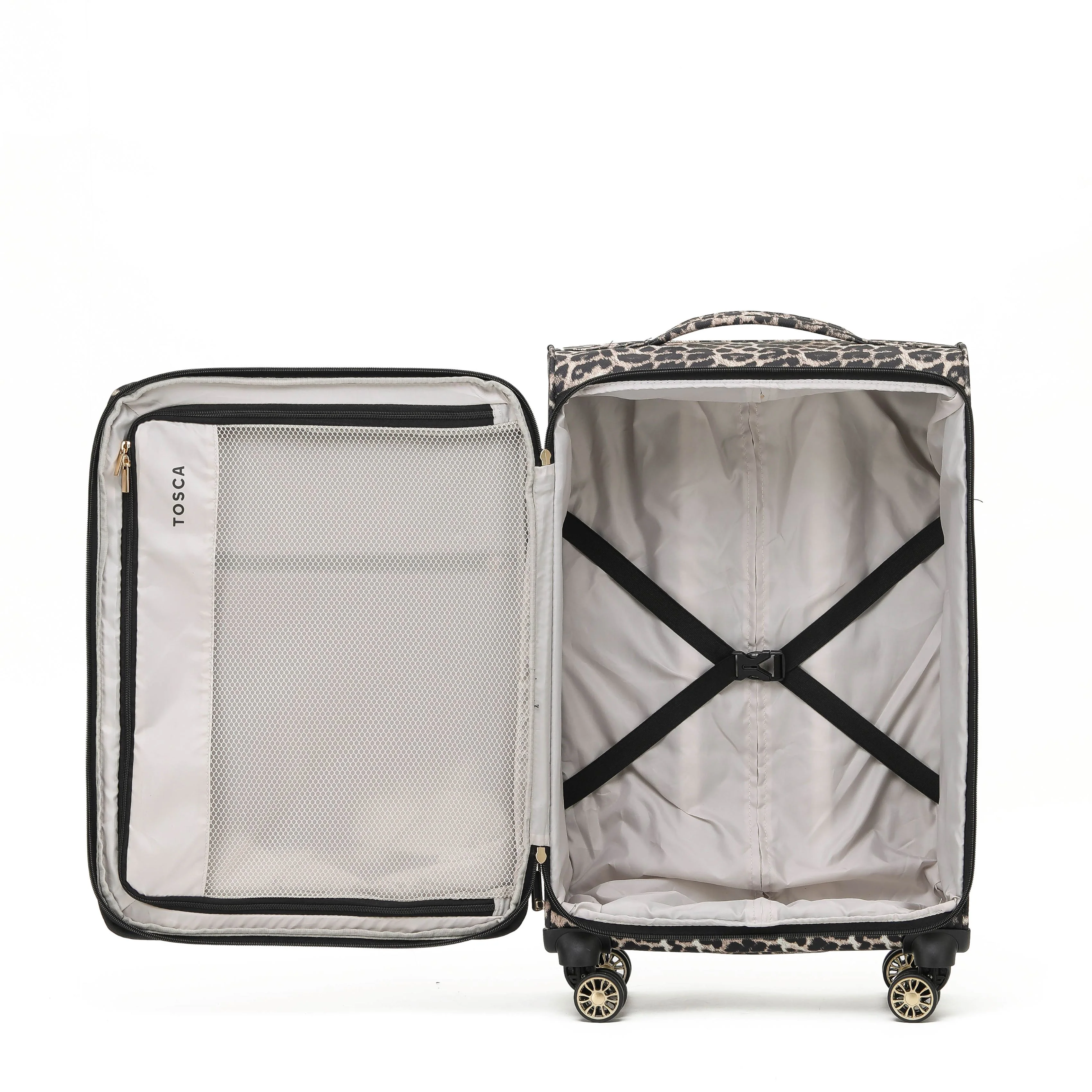 Tosca So-lite 4.0 Collection 67cm-H Soft side checked trolley case AIR5055B-Leopard - Image 3