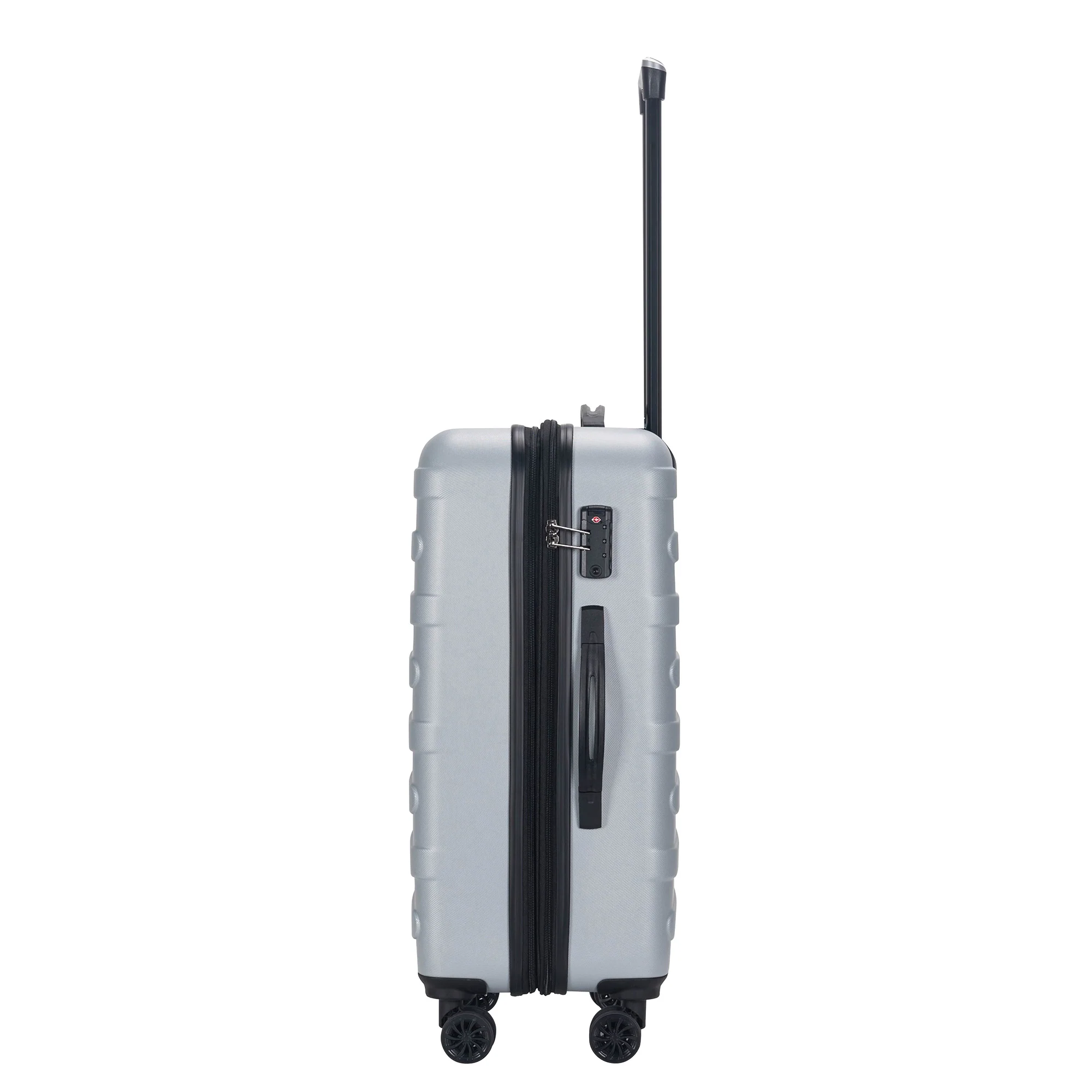 Travel-Lite Rome Collection 68cm-H hard side Checked trolley case TL-68 Silver - Image 5
