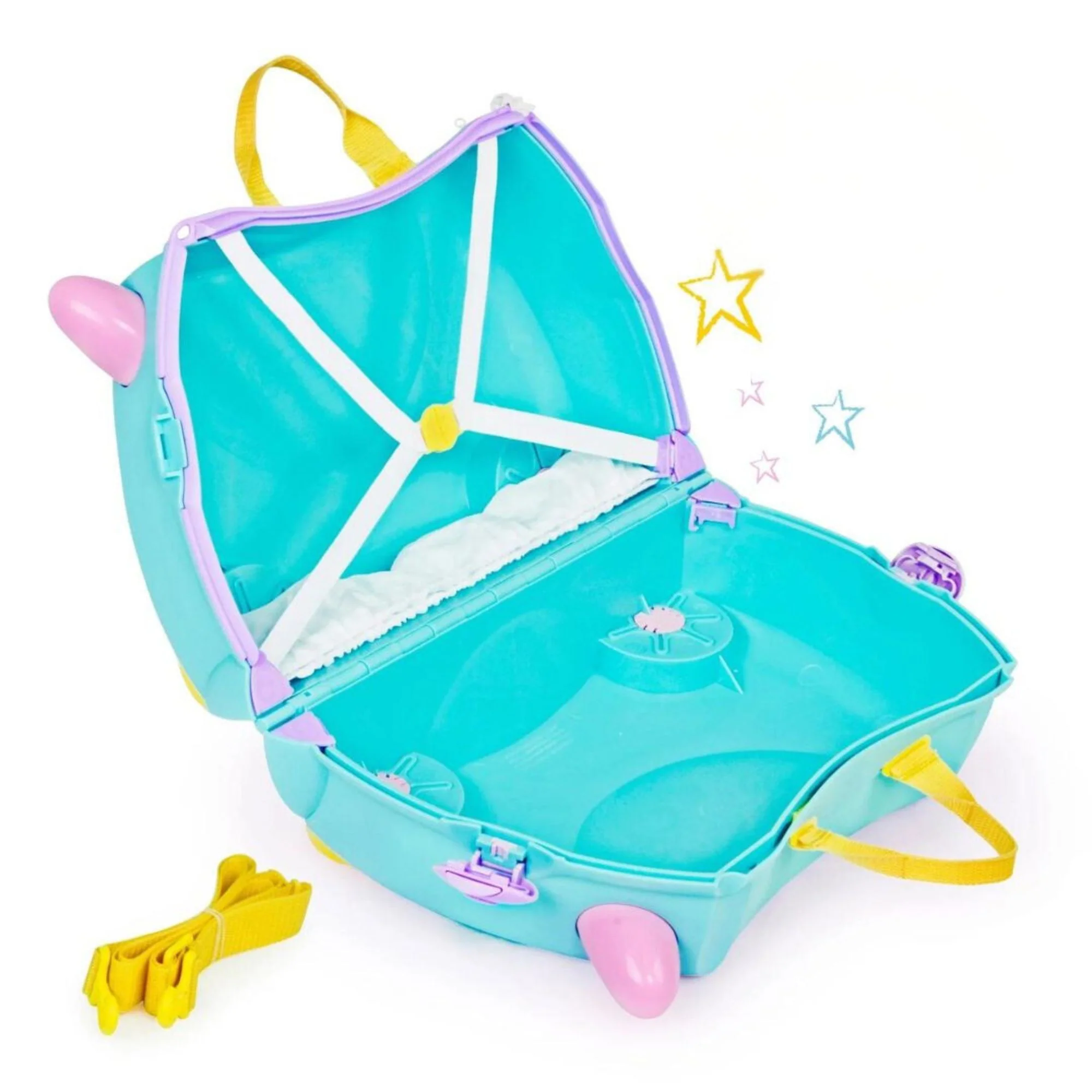 TRUNKI Kids ride-on hard side carry on suitcase TO287-GB01 Una Unicorn - Image 2