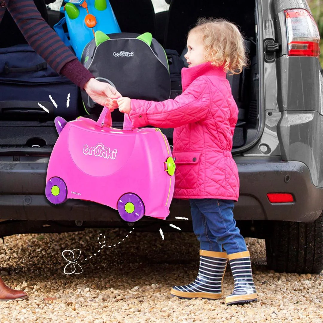 TRUNKI Kids ride-on hard side carry on suitcase T0322 Cassie Cat - Image 4